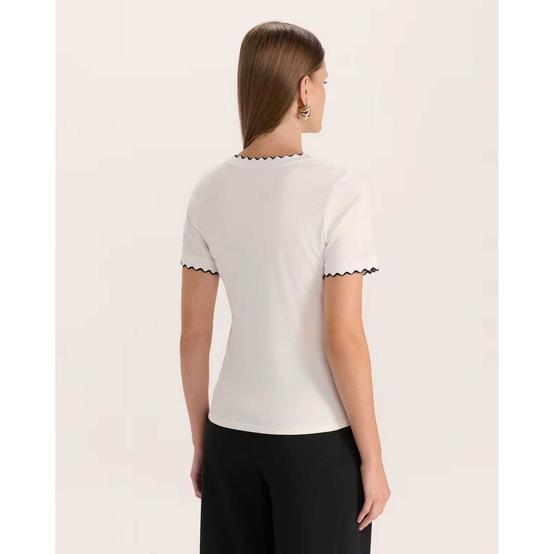 SABA Emilie Tipped Tee image number 1